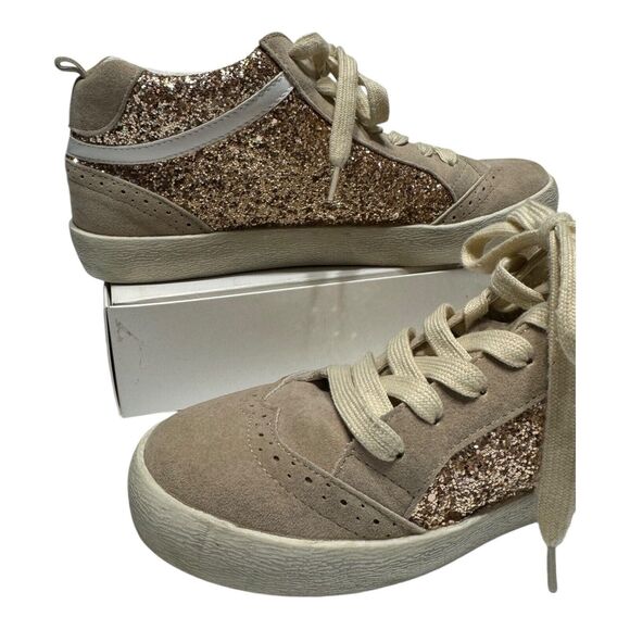 Mi.iM‎ Gold Glitter Sneaker With Star Applique Women's 7.5 Miracle Miles Design - Picture 16 of 16